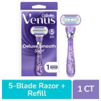 Gillette Venus Women's Deluxe Smooth Swirl 5-Blade Razors Handle and Blade Refill Cartridges Perspective: Main