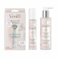 Gillette Venus for Pubic Hair and Skin Razor + Shave Gel + Daily Smooth Serum Regimen Pack