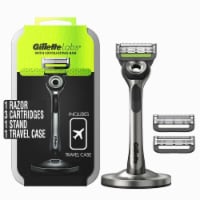 GilletteLabs by Gillette with Exfoliating Bar Men's Razor and Travel Case