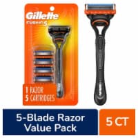 Gillette Fusion5 Men's 5-Blade Razors Handle and Blade Cartridge Refills Value Pack Perspective: Main
