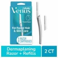 Gillette Venus for Facial Hair & Skin Facial Razor Exfoliating Dermaplaning Tool with Refills