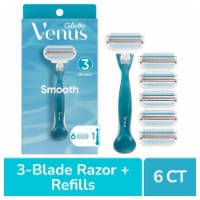 Gillette Venus Smooth Women's 3-Blade Razor Handle + Blade Refill Cartridges Value Pack Perspective: Main