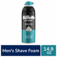 Gillette Foamy Sensitive Shave Foam For Men, Sensitive Skin, 14.9 oz Perspective: Main