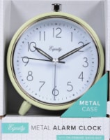 La Crosse Equity® Round Quartz Metal Alarm Clock - Light Green Perspective: Main