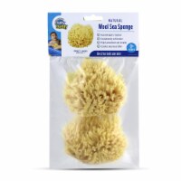 Baby Buddy Natural Baby Bath Sponge 4in Ultra Soft Premium Sea Wool Sponge 2pk Perspective: Main
