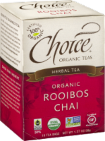 Choice Organics Rooibos Chai Herbal Tea Perspective: front