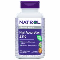 Natrol High Absorption Immune Health Pineapple Zinc Chewable Tablets