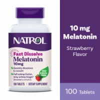 Natrol® Melatonin Sleep Aid Supplement Strawberry Flavored Fast Dissolve Tablets