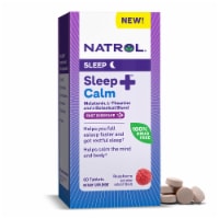 Natrol® Sleep + Calm Sleep Aid Supplement Raspberry Flavored Fast Dissolve Tablets Perspective: Main