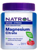 Natrol® Mood and Stress Magnesium Citrate Raspberry Gummies Perspective: Main