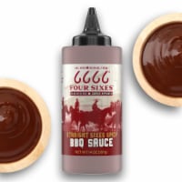 6666 4 Sixes Straight Sixes Spicy BBQ Sauce, Texas Style Spicy Barbecue Sauce Perspective: Main