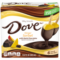Dove Bar Mango Sorbet with Dark Chocolate Snack Size Bars Perspective: Main