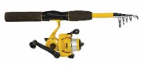 Eagle Claw Packit Telescopic Spinning Rod and Reel Combo - Yellow Perspective: Main