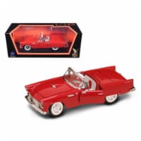 Road Signature 92068r 1955 Ford Thunderbird Red with Red Roof 1-18 Diecast Model Car