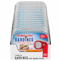 Chicken of the Sea Wild Caught Sardines in Oil Lightly Smoked Case Sale Perspective: Main