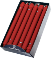 Colonial Candle® Classic Taper Candle - Red Perspective: Main