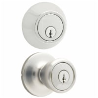 Atlas Tulip Door Knob Lock Combo Kit - Satin Chrome Perspective: Main