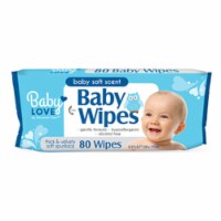 Personal Care 90822-2 Thick & Velvety Soft Spunlace Baby Wipes - 80 Count- Pack of 12