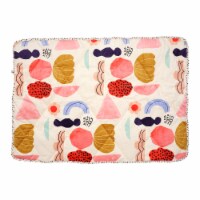 Manhattan Pet Toy Poppy Artistic Reversible Quilted Roll Up Dog Bed & Blanket for Travel