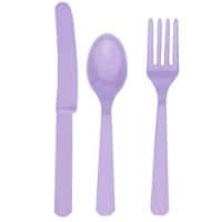 Amscan 236351 Lavender Forks- Knives & Spoons- 8 each