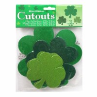Amscan Saint Patrick's Day Mini Glitter Shamrock Cutouts Perspective: Main