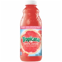 Tropicana® Ruby Red Grapefruit 100% Juice Bottle Perspective: Main