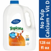 Tropicana Pure Premium® No Pulp Calcium & Vitamin D 100% Orange Juice Jug Perspective: Main