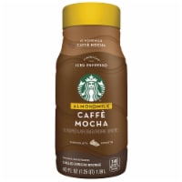 Starbucks Caffe Mocha Almond Milk Chilled Espresso Coffee Beverage 40 oz Bottle Perspective: Main
