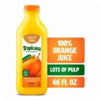 Tropicana Pure Premium Original Lots Of Pulp No Sugar Added 100% Orange Juice Perspective: Main