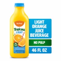 Tropicana Light Orange Juice Beverage, No Pulp Perspective: Main