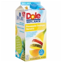 Dole 100% Juice Blend, Pineapple Orange Banana Flavored, 59 Fl Oz, Carton Perspective: Main