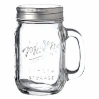 Mason Glass Jar with Lid and Handle