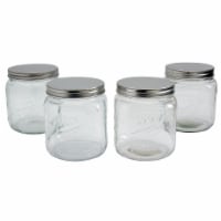 Mason Craft & More Mason Jar with Handle & Lid - Clear, 8 oz - Fry's Food  Stores