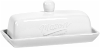 Mason Craft & More Ceramic Butter Dish with Lid - White