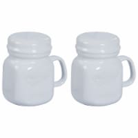 Mason Craft and More Salt and Pepper Shakers - White