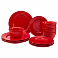 Tabletops Unlimited Mason Ceramic Dinnerware Set Red 12 pc Fred Meyer