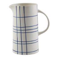 Tabletops Unlimted® Kimora Blue Plaid Pitcher Perspective: Main