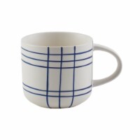 Tabletops Unlimted® Kimora Blue Plaid Mug Perspective: Main