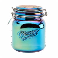 Black Iridescent 1L Mason Glass Clamp Jar Perspective: Main
