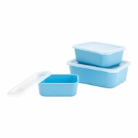 Tabletops Unlimited Gallery Recycled Plastic Food Storage Set - Sky Blue Perspective: Main