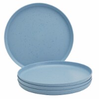 Smart Planet Lacey Periwinkle Recycled 4-Piece Dinner Plate Set Perspective: Main