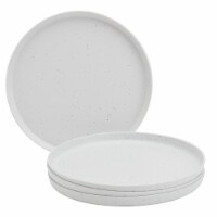 Smart Planet Lacey White Recycled 4-Piece Dinner Plate Set Perspective: Main