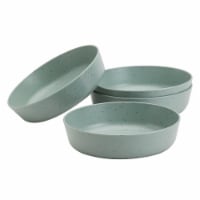 Smart Planet Lacey Green Recycled 4-Piece Dinner Plate Set Perspective: Main