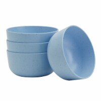 Tabletops Unlimited Smart Planet Lacey Recycled Plastic 6-Inch Cereal Bowls Set - Periwinkle Perspective: Main