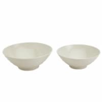 Infuse 2-Piece Nested Melamine Bowl Set - Ivory Perspective: Main
