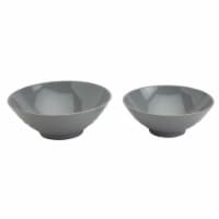 Infuse 2-Piece Nested Melamine Bowl Set - Gray Perspective: Main