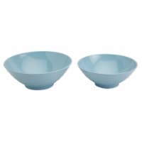 Infuse 2-Piece Nested Melamine Bowl Set - Light Blue Perspective: Main