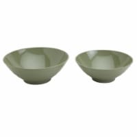Infuse 2-Piece Nested Melamine Bowl Set - Green Perspective: Main