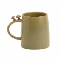 Tabletops Unlimited Enchanted Forest 18 oz Green Mushroom Mug Perspective: Main