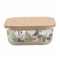 Tabletops Unlimited Enchanted Forest Glass Food Storage 32 oz Perspective: Main